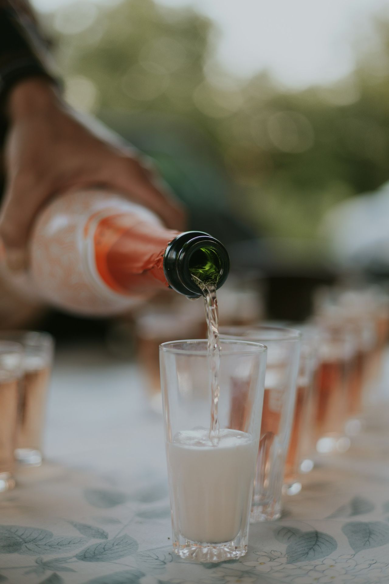 Champagne being poured