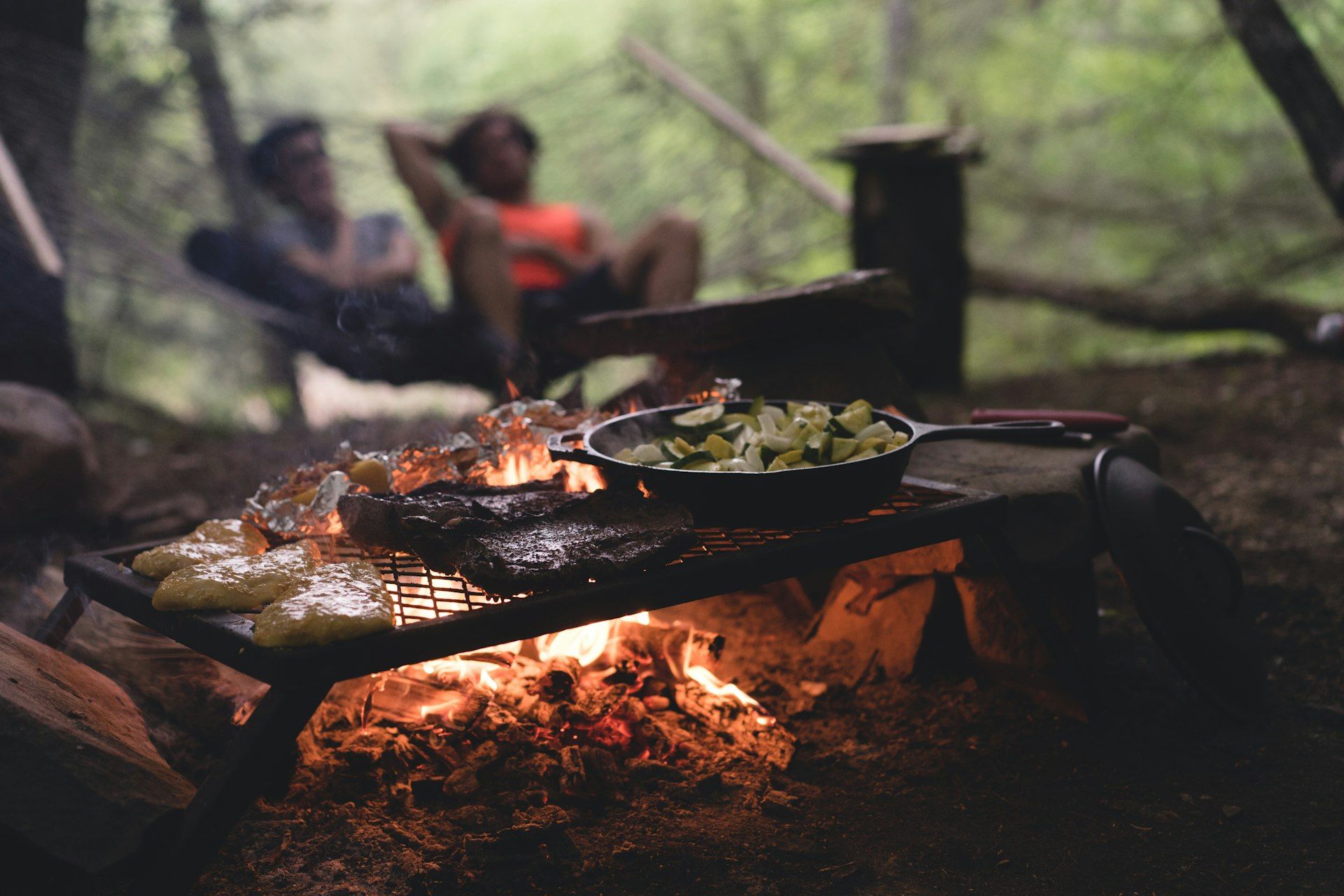 Cooking over the coals