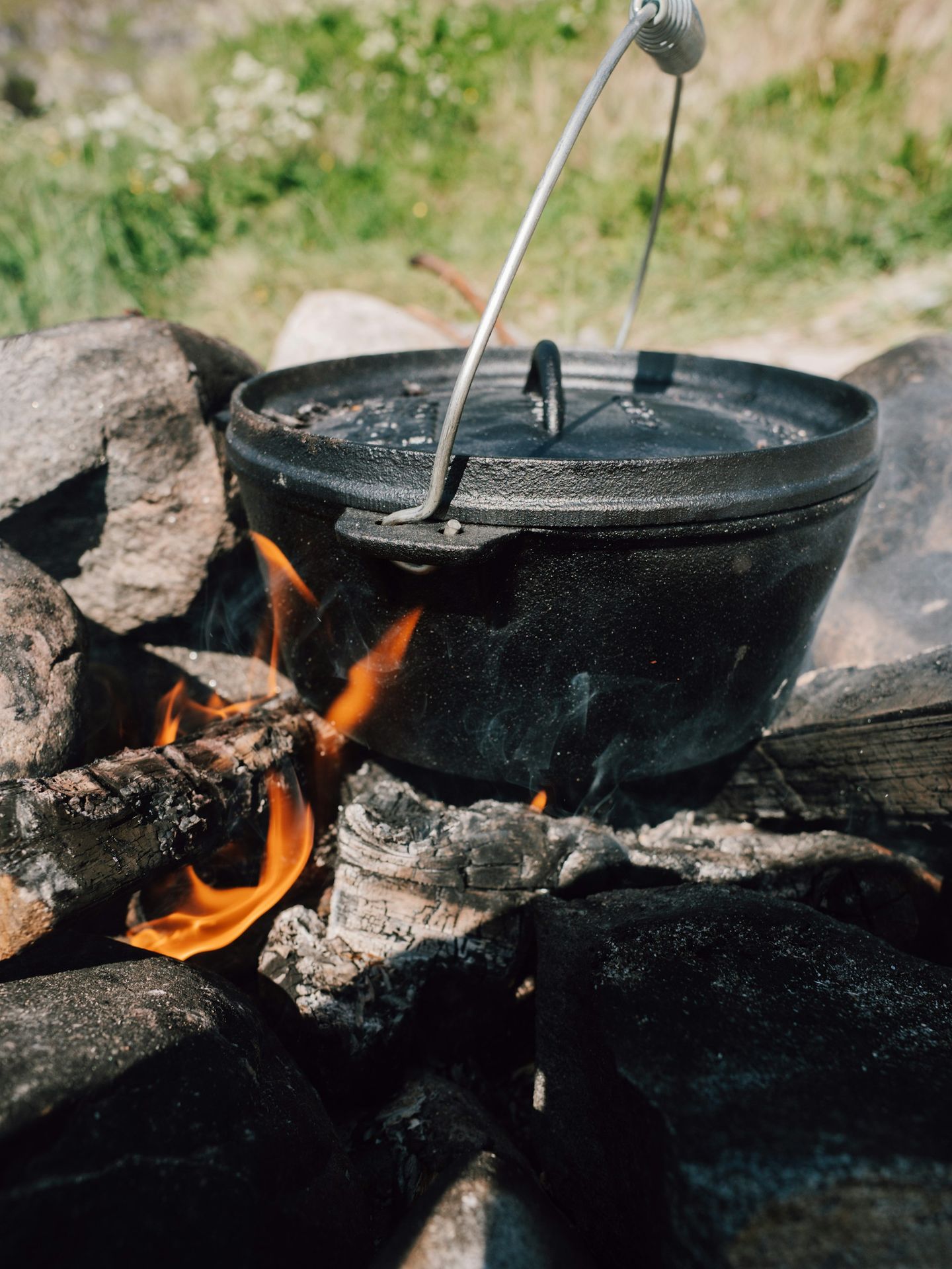 A pot on the coals